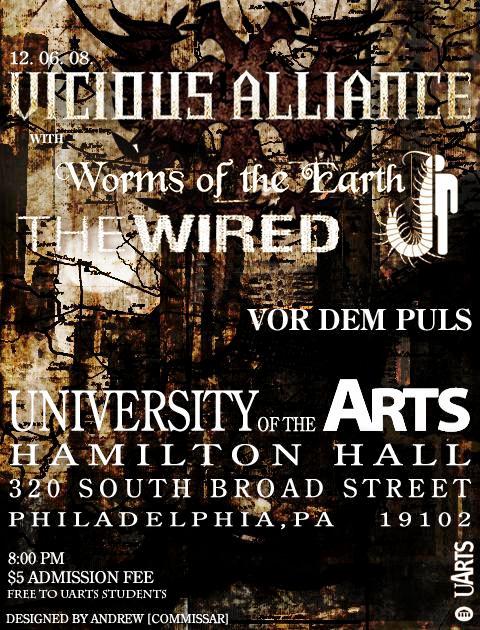 worms of the earth w/ vicious alliance, philidelphia, pa, dec 6th, 2008